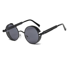 Load image into Gallery viewer, Metal Round Steampunk Sunglasses