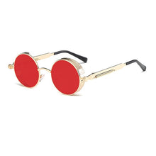 Load image into Gallery viewer, Metal Round Steampunk Sunglasses