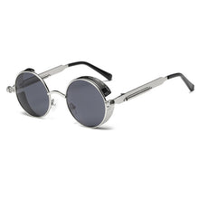 Load image into Gallery viewer, Metal Round Steampunk Sunglasses