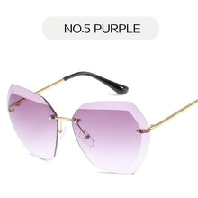 Load image into Gallery viewer, YOOSKE Rimless Diamond Cutting Lens Sunglasses