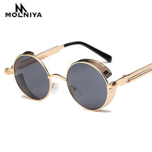 Load image into Gallery viewer, Drop shipping Gothic Steampunk Round Metal Sunglasses