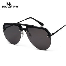 Load image into Gallery viewer, NEW Fashion Semi Rimless Pilot Red Sunglasses
